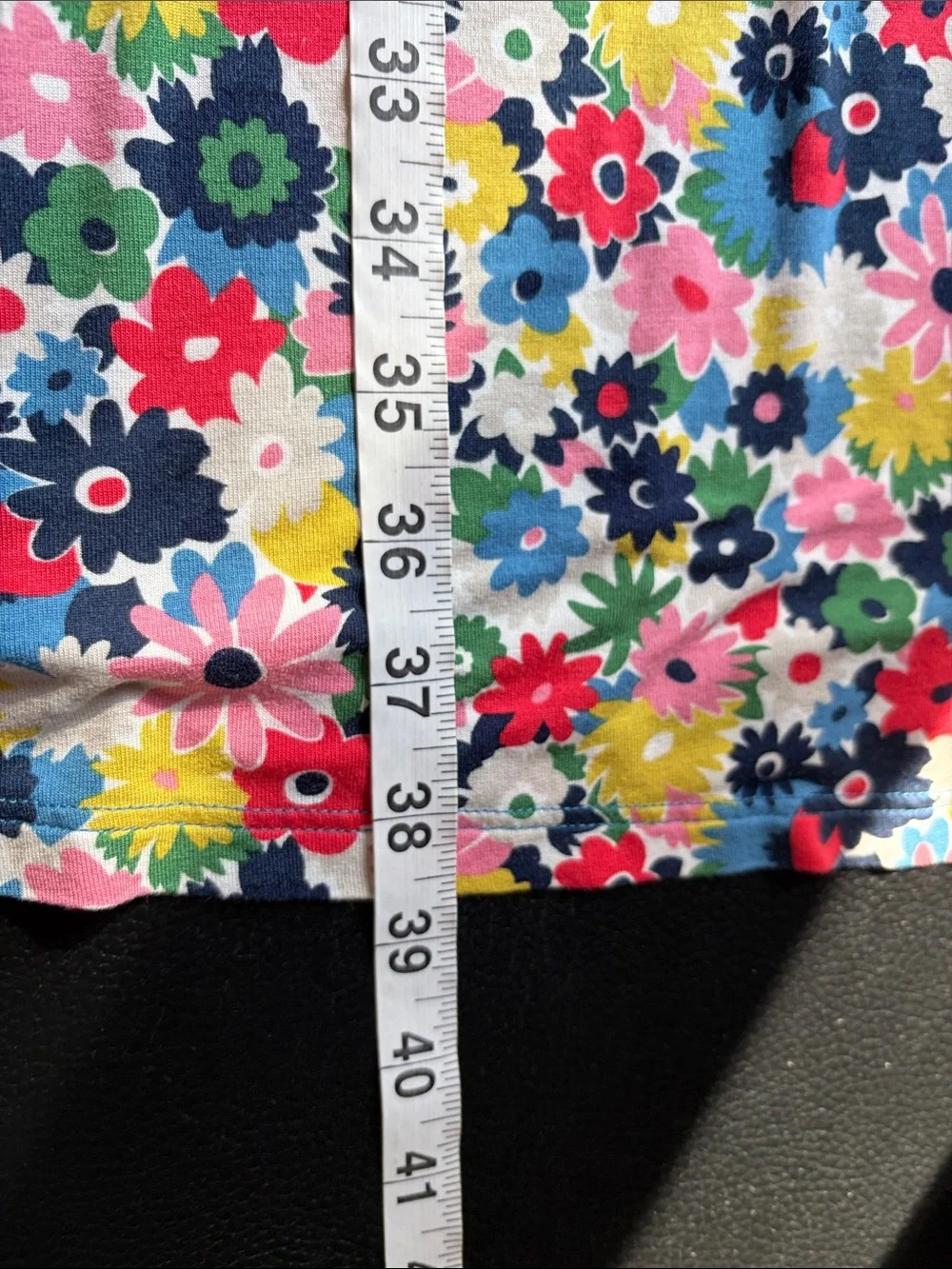 Boden Amelie Paintbox Ditsy Floral Jersey Dress Waistline ruching pockets Sz 6 - Picture 16 of 16